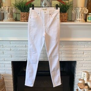 Madewell NEW White 10” High Rise Skinny Jeans Stretch Size 26 Resort Wear